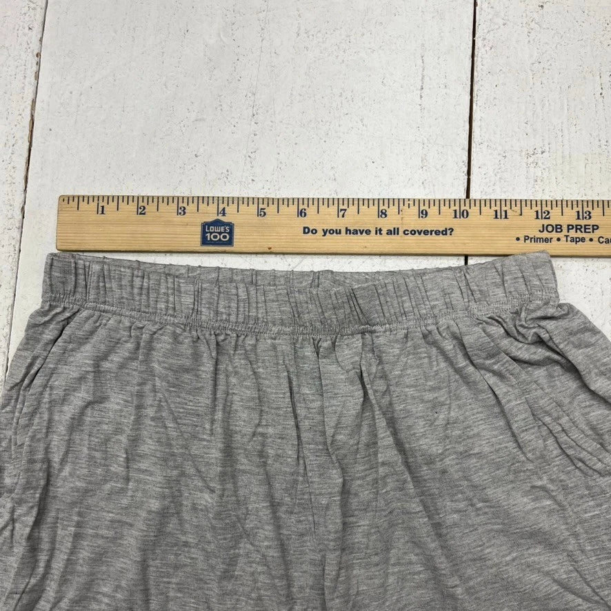 Gray 2 Piece Padded Short Sleeve & Shorts Pajama Set Women's Size L NEW