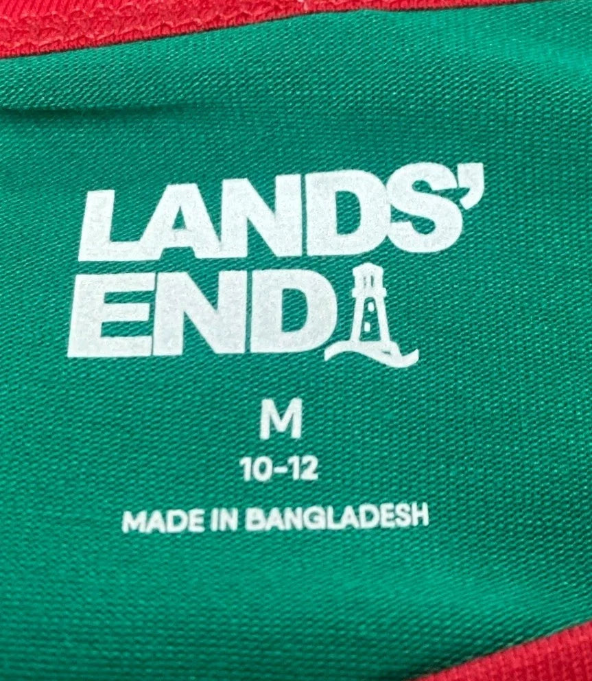 Lands End Womens 2-piece Pajama Set, Rich Red Cats, Medium, NEW, SHIPS FREE