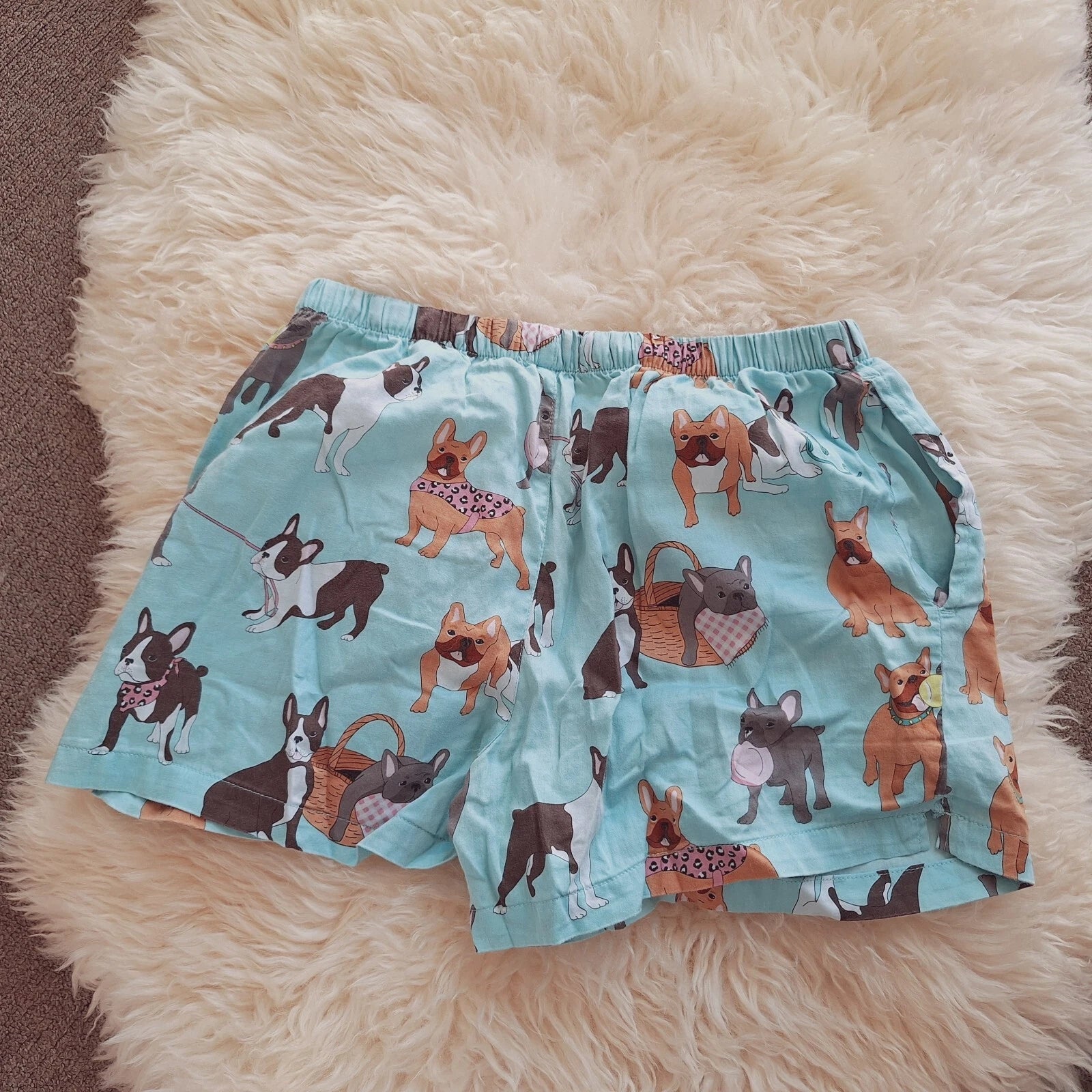 Peter Alexander Pug pyjama top Size S & Bottoms Size XS Set Shorts Dog
