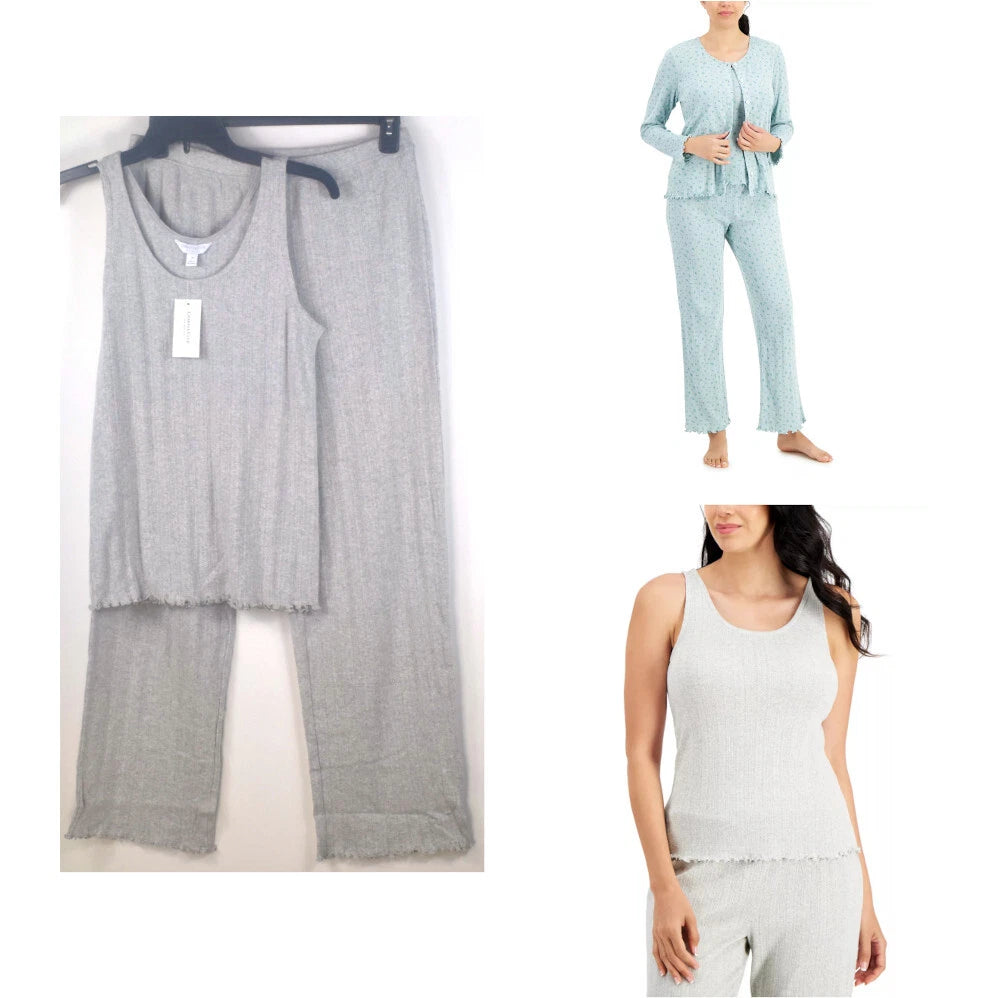 Charter Club Cotton Pointelle Tank Top & Pants Pajama Set Siz M Choose Color New