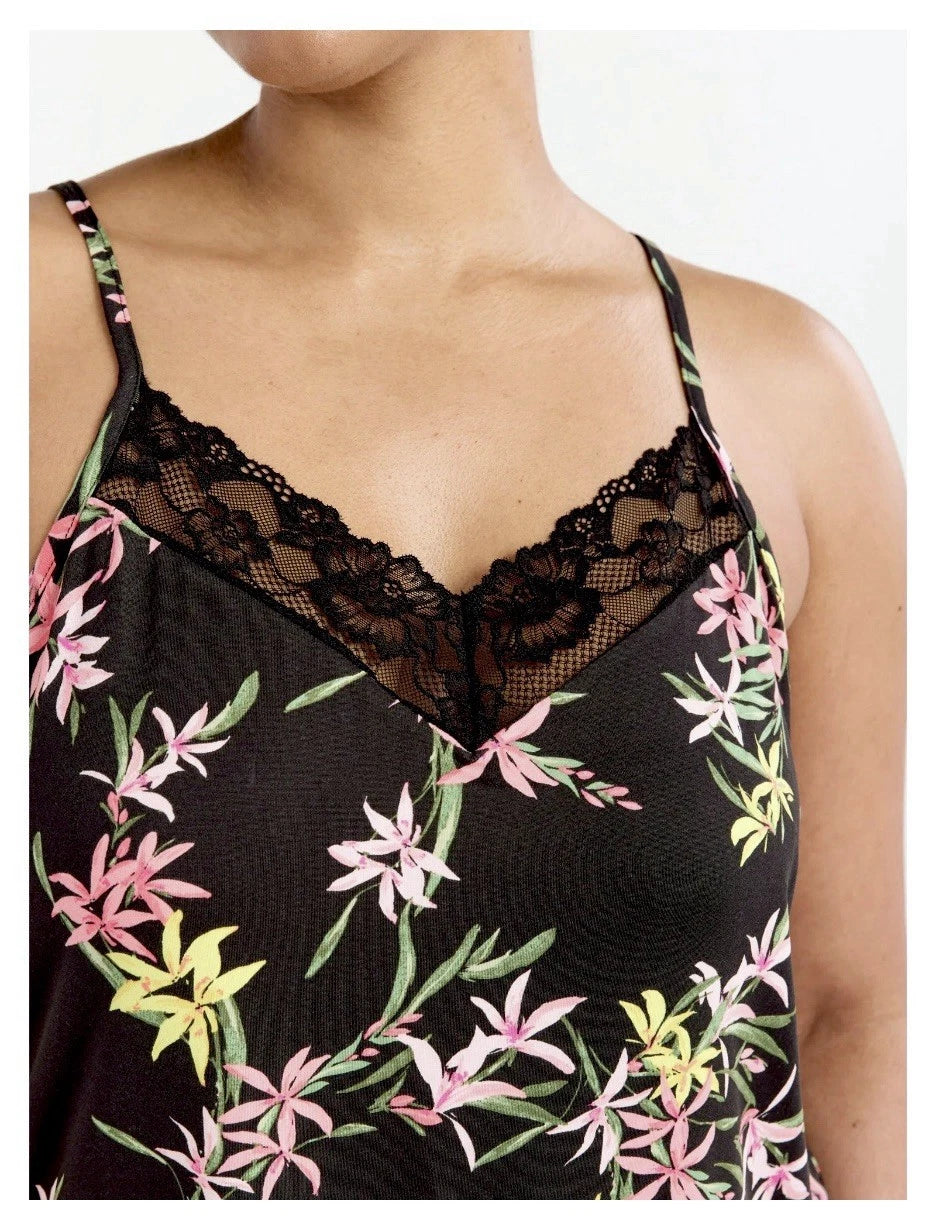 JOYSPUN Women’s XS Knit Cami & Shorts Pajama Set w/Lace Trim • Spring Floral