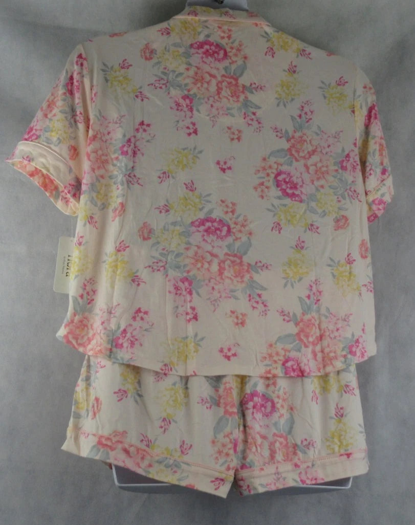 Flora by Flora Nikrooz Women's 2-Piece Shorty Pajama Set, Multi Floral, Large