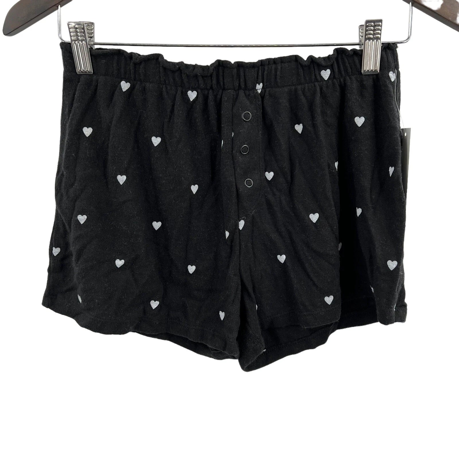 Aqua Slate Pajama Set All Over Hearts New Size Medium