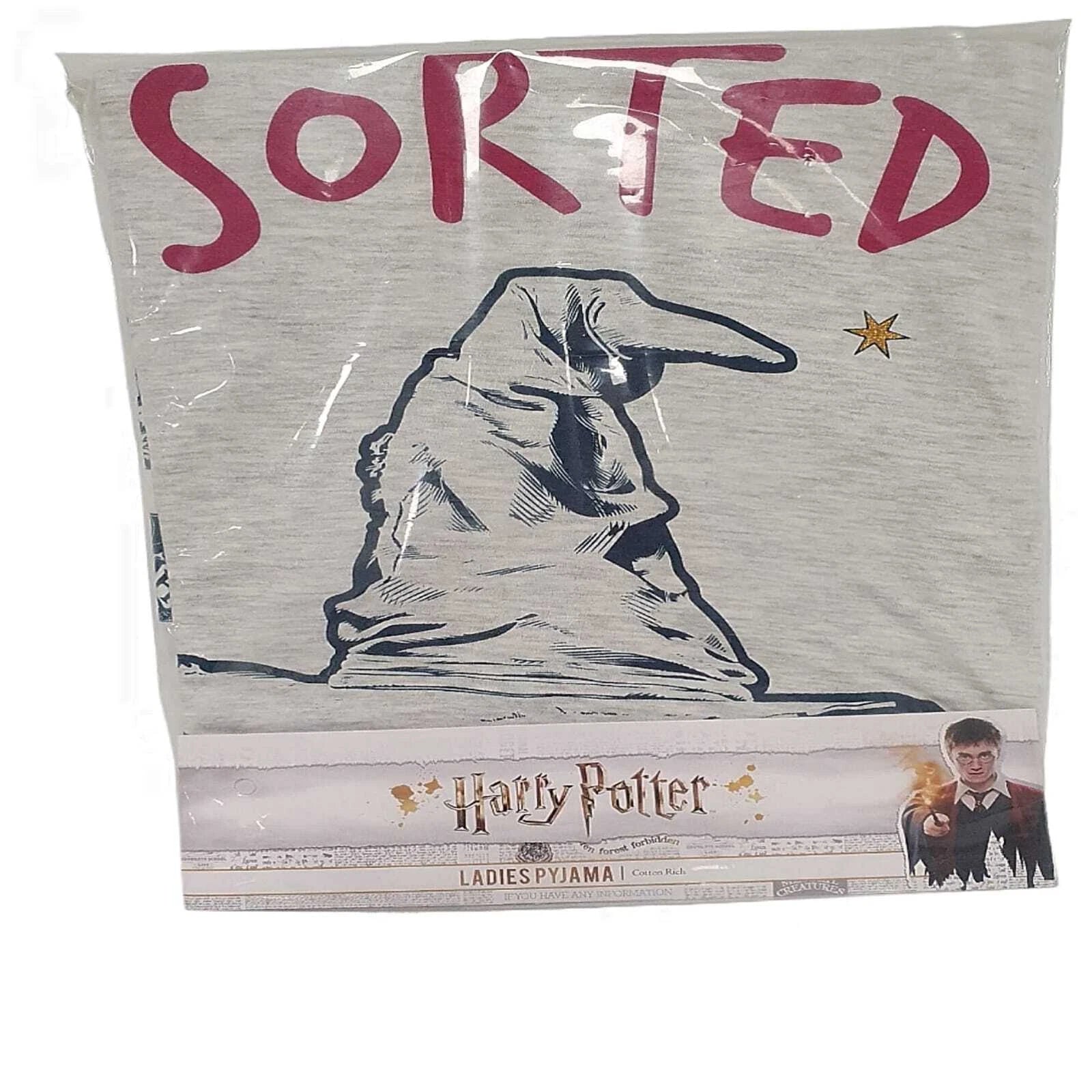 Harry Potter Hogwarts Pyjama Set Women's Sorting Hat PJ's Ladies Nightwear