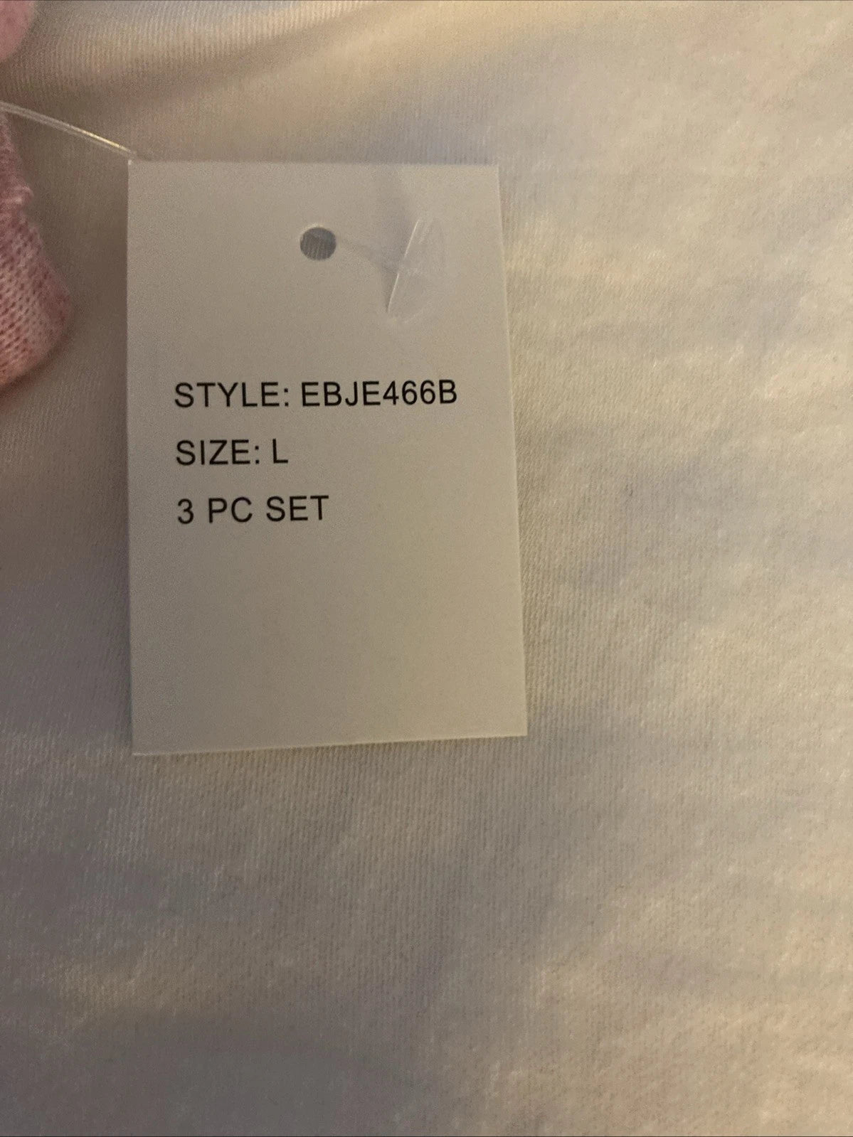 NWT Size Large 3 Piece Womens Pajamas Kim Rogers Intimates Pink Luxurious Feel 