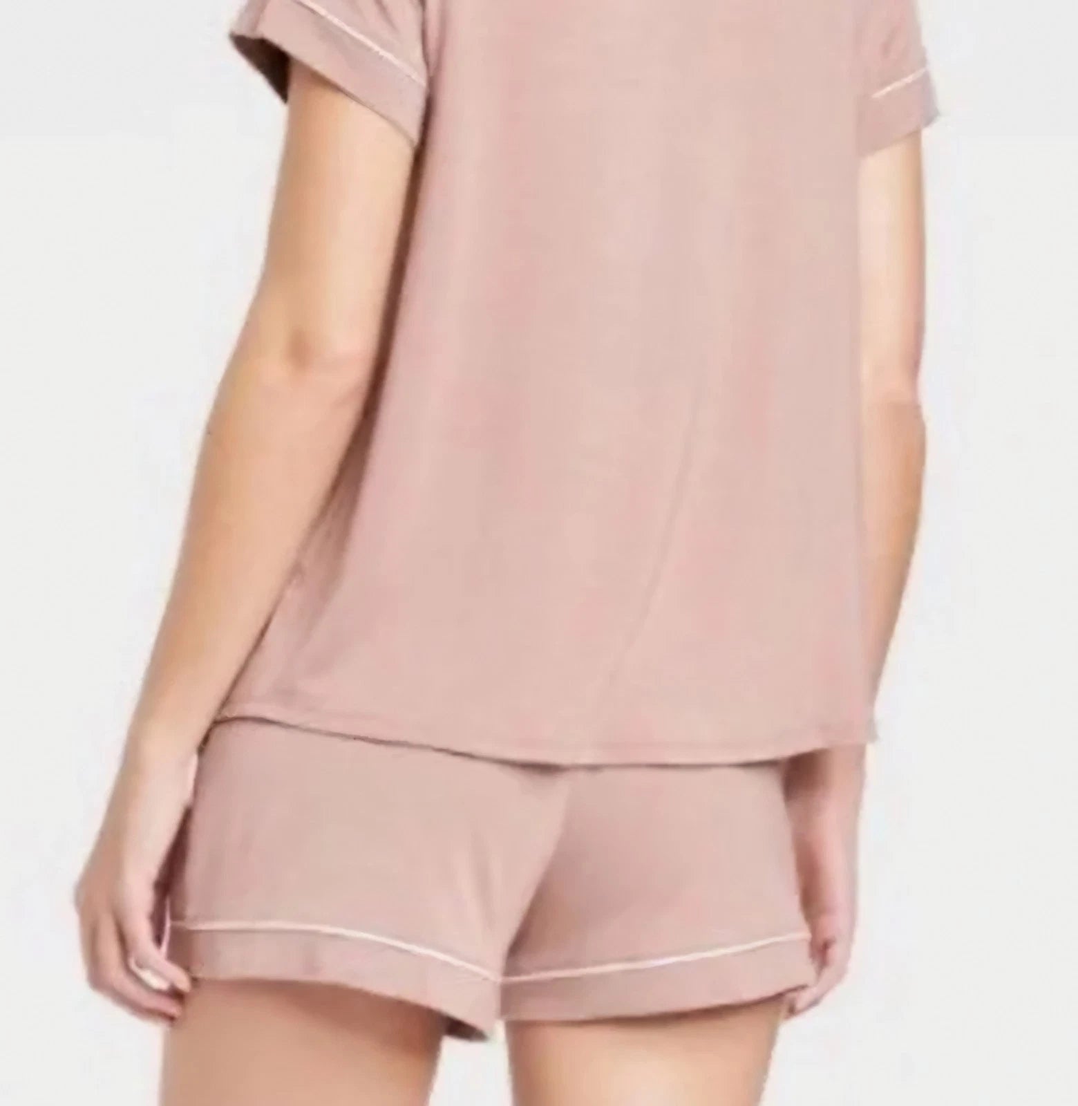 Stars Above Womens Short Sleeve Top & Bottom Set Pajama Size M Mauve Color NWT