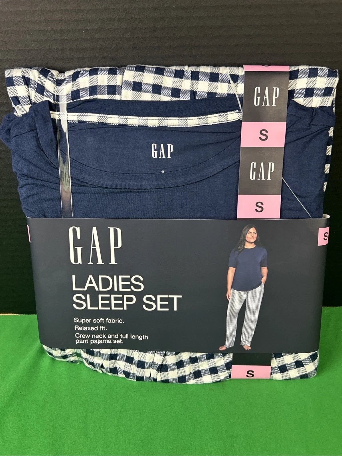 Gap Women's 2-Piece Short Sleeve Pajama Set Size S Navy