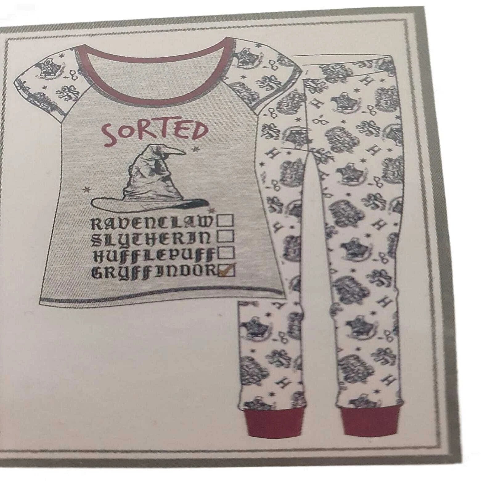 Harry Potter Hogwarts Pyjama Set Women's Sorting Hat PJ's Ladies Nightwear