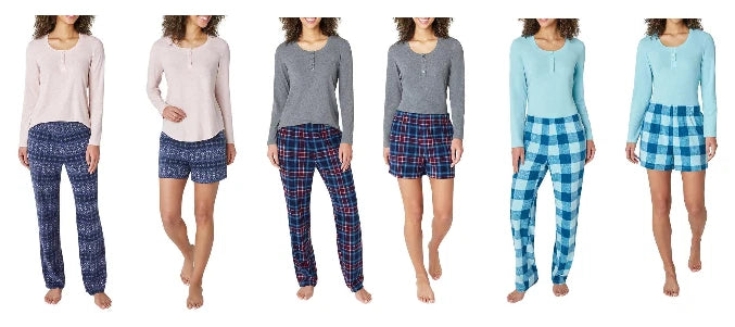 Eddie Bauer Ladies' 3-Piece Waffle Fleece Pajama Set