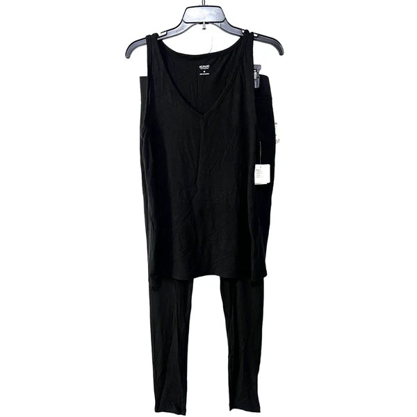 ALFANI WOMENS SIZE SMALL PAJAMAS MODAL SET TANK TOP & LEGGINGS CLASSIC BLACK