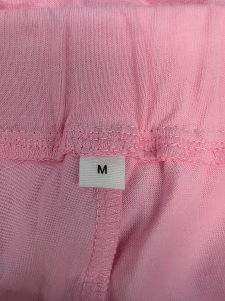 Exlura Soft Cotton Short Sleeves Top & Shorts Pajama Set Women's US Medium Pink