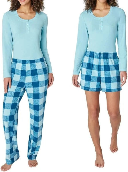 Eddie Bauer Ladies' 3-Piece Waffle Fleece Pajama Set