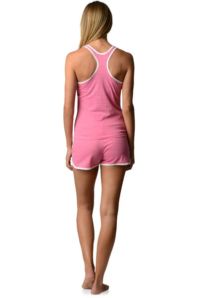 Casual Nights Women's Knitted Sleeveless Tank and Pajama Shorts Set