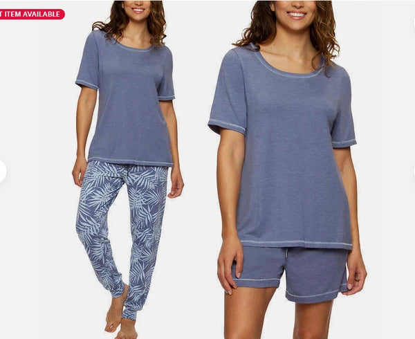 Felina Ladies 3 Piece Lounge Pajama PJ Set Sleepwear  | E42(BLUE,SMALL)NWT