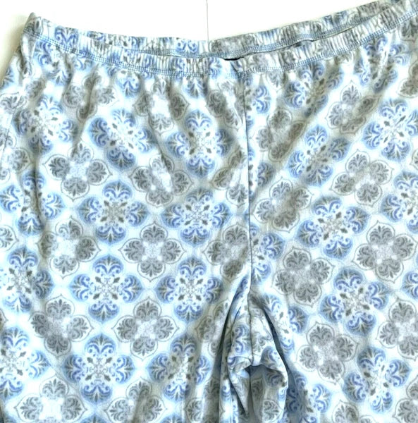 Charter Club Women's 2 Piece Fleece Pajama Set Button Front & Pant XXL $59