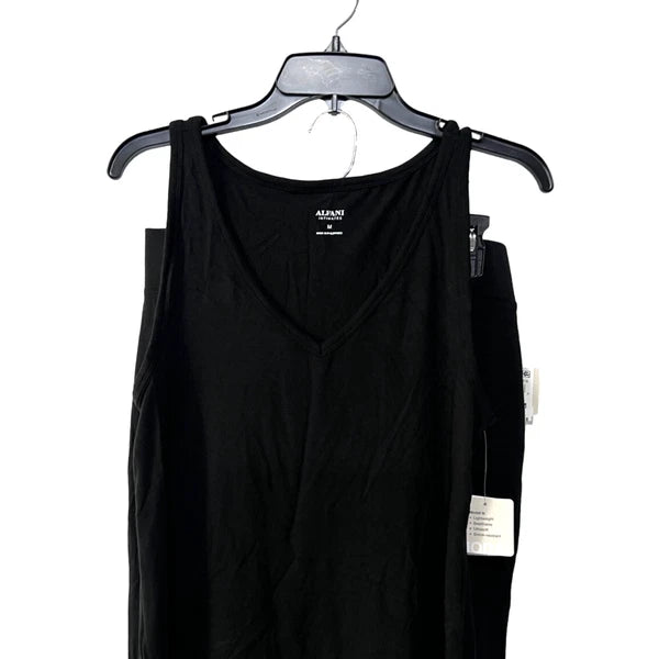 ALFANI WOMENS SIZE SMALL PAJAMAS MODAL SET TANK TOP & LEGGINGS CLASSIC BLACK