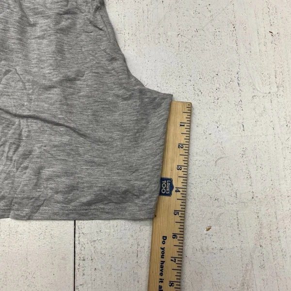 Gray 2 Piece Padded Short Sleeve & Shorts Pajama Set Women's Size L NEW