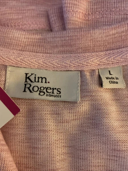 NWT Size Large 3 Piece Womens Pajamas Kim Rogers Intimates Pink Luxurious Feel 