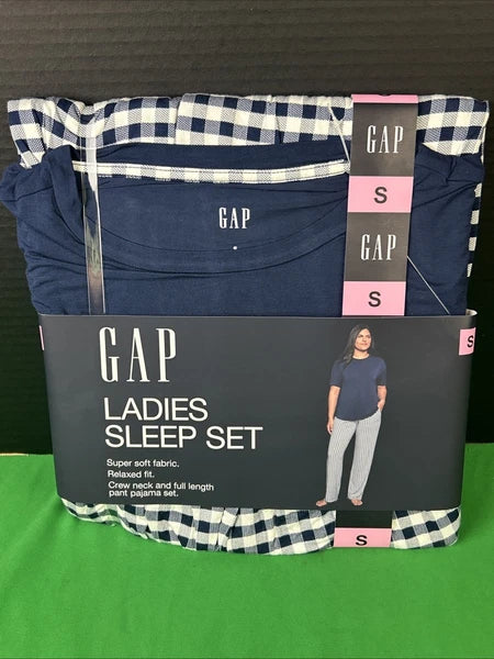 Gap Women's 2-Piece Short Sleeve Pajama Set Size S Navy