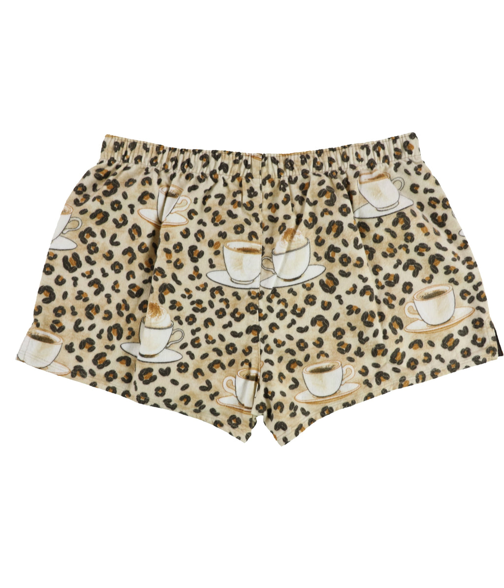 P.J. Salvage Womens Coffee Beans And Cup Pajama Shorts