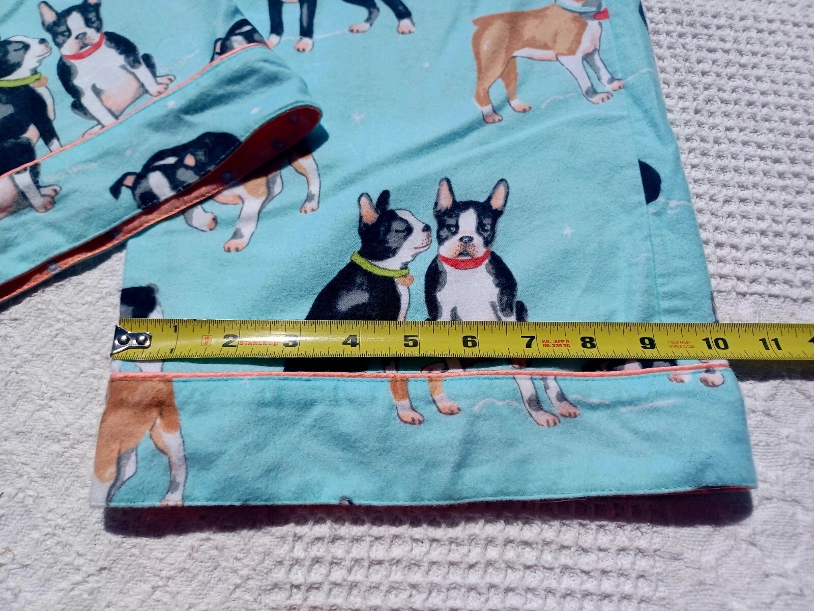 Nick&Nora Flannel Sleepwear Cotton Pajama Set Puppy Eyes Dog Print Relaxed M