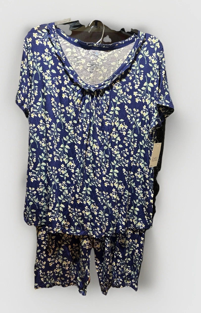 NEW! Women's Croft and Barrow Sleepwear Pajama Set Size Medium Tansy Floral