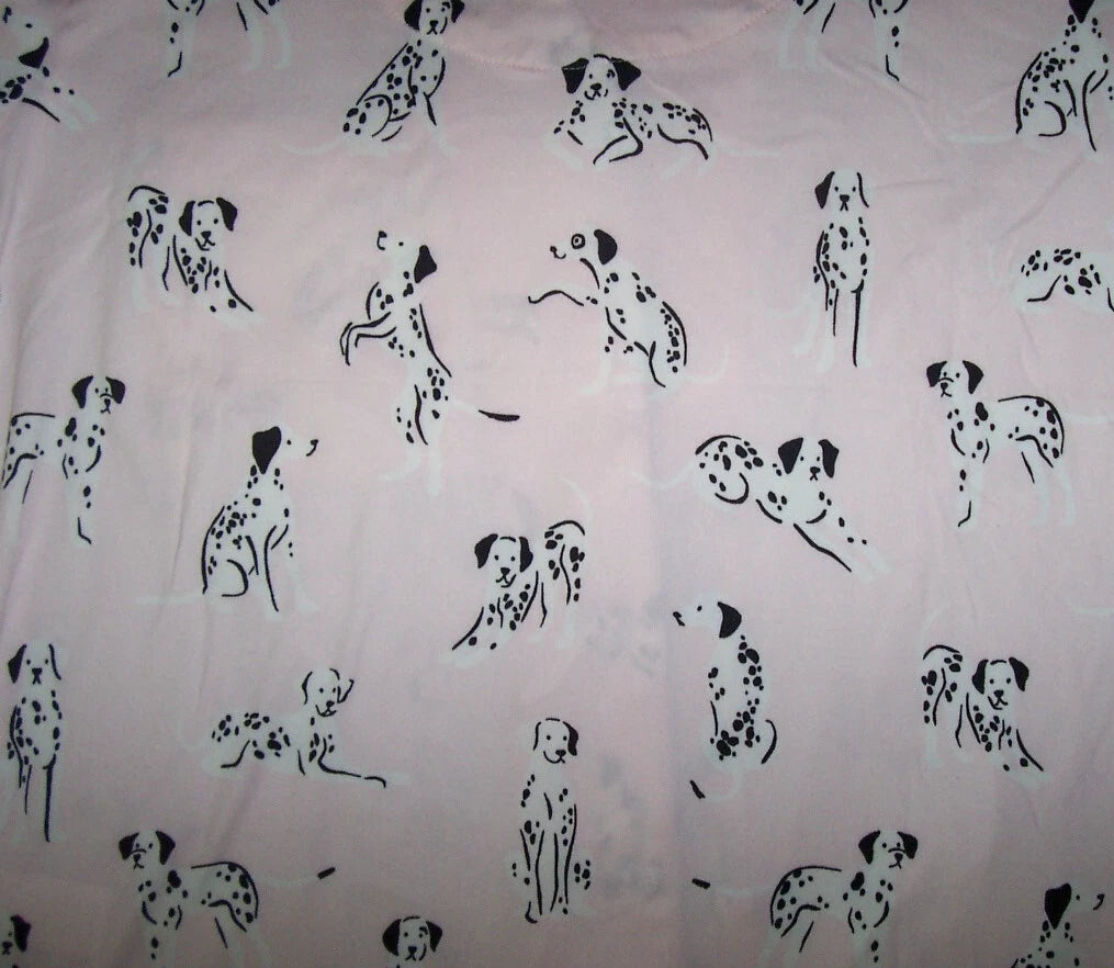 NWT Kate Spade Pink/Black DALMATIAN DOGS Knit SHORTS Pajama/Lounge Set Women's S