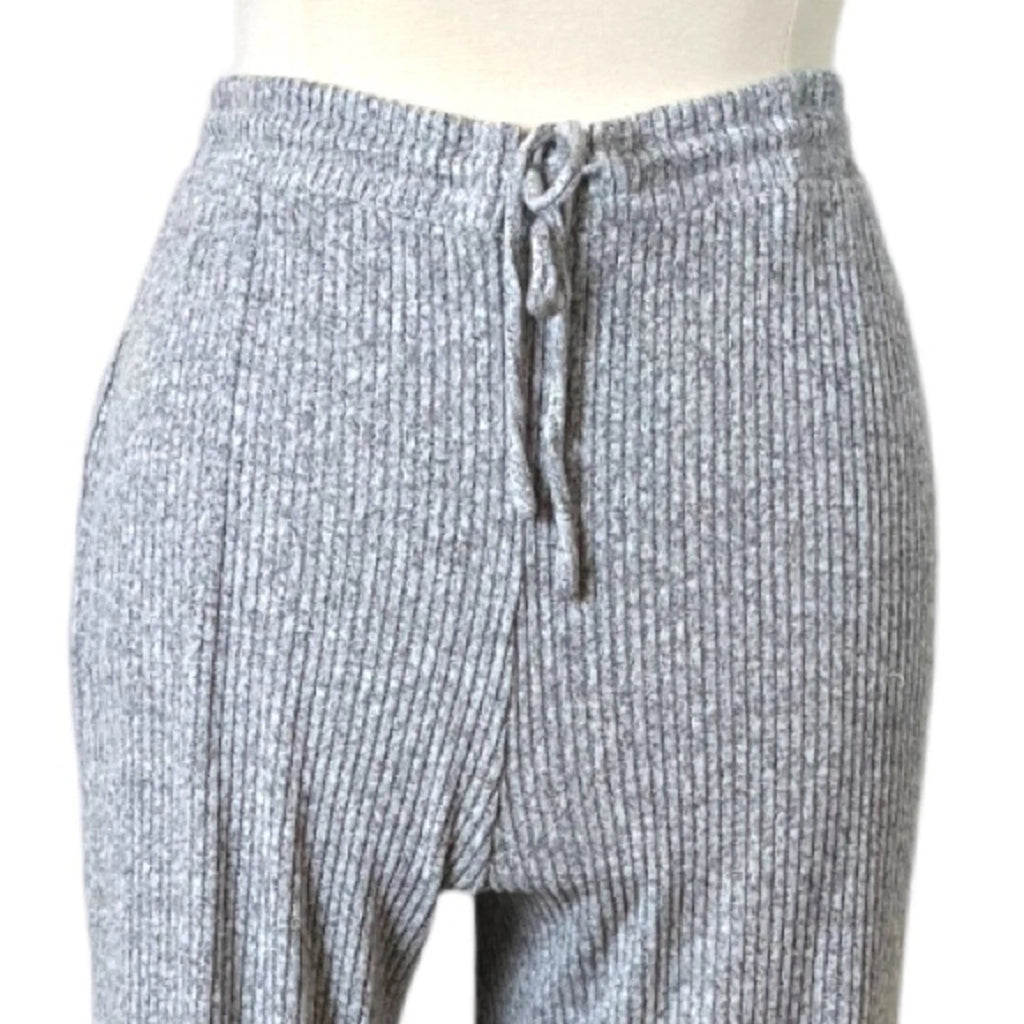 Soma Women’s Lounge Set Brushed Terry Ribbed Wide Leg Pants Gray Size XXL Plus
