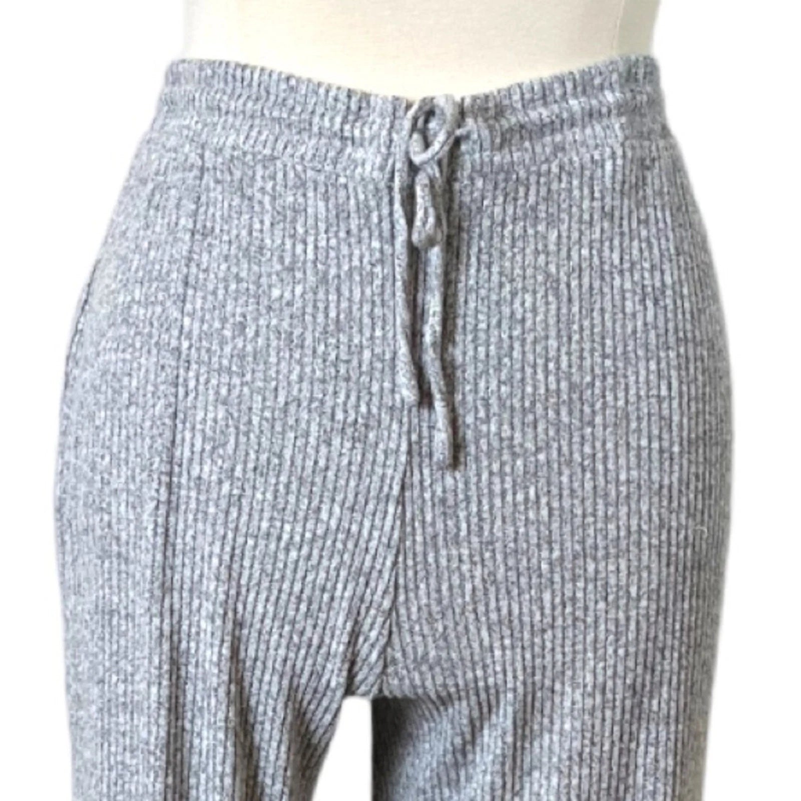 Soma Women’s Lounge Set Brushed Terry Ribbed Wide Leg Pants Gray Size XXL Plus