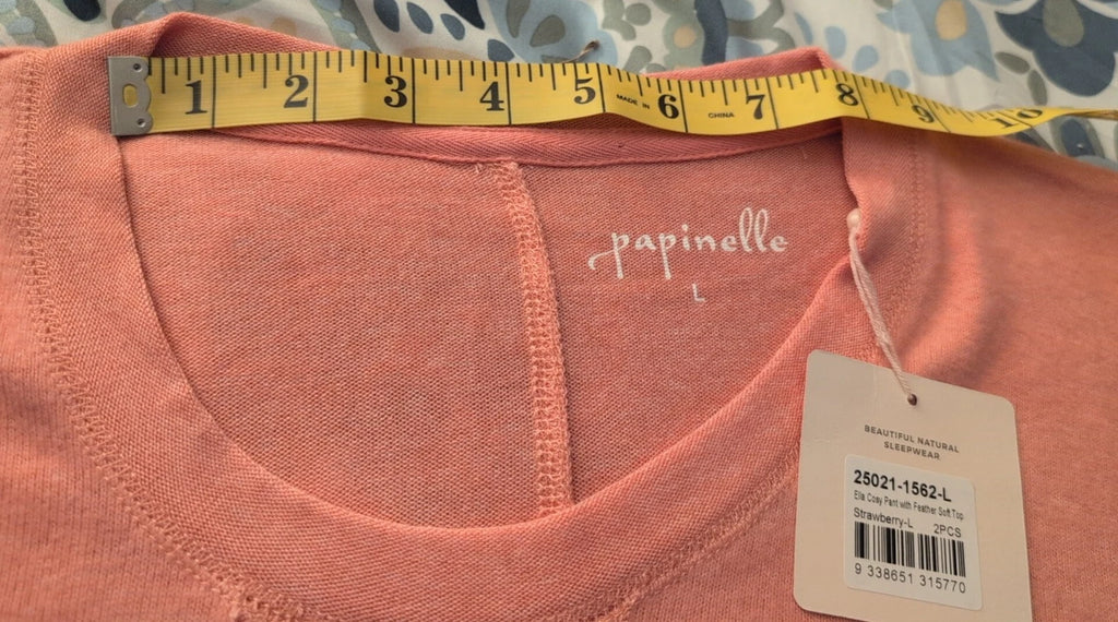 Papinelle Loungeware Pajama Set Size L Soft And Comfy Quiet Luxury Y2K NWT