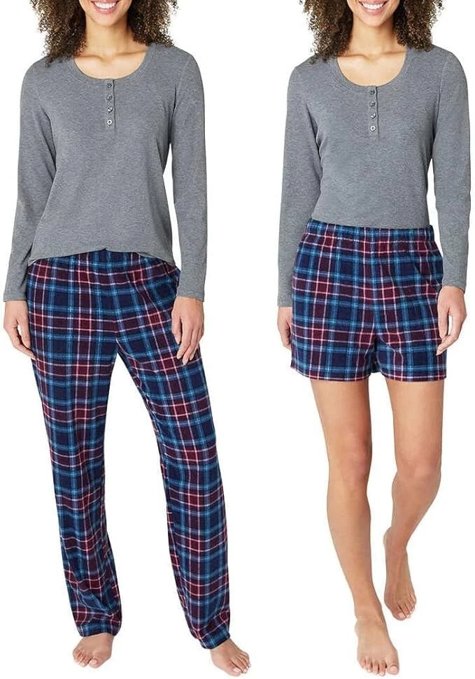 Eddie Bauer Ladies' 3-Piece Waffle Fleece Pajama Set