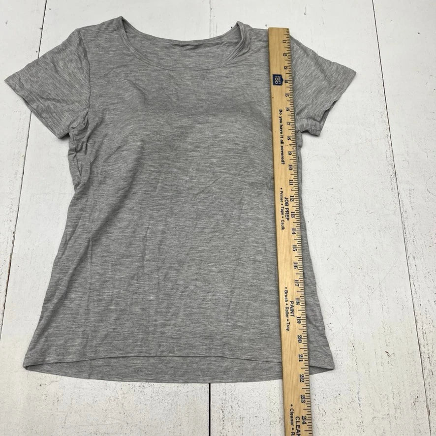 Gray 2 Piece Padded Short Sleeve & Shorts Pajama Set Women's Size L NEW