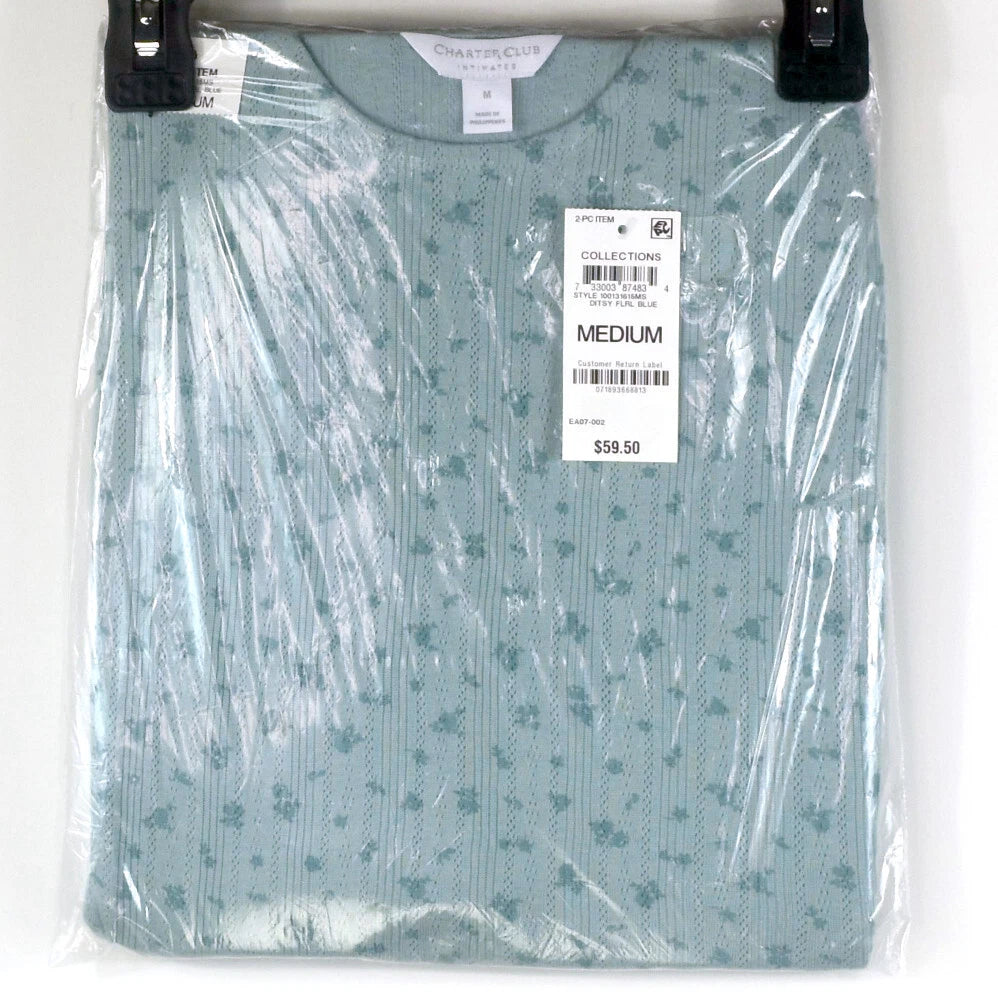 Charter Club Cotton Pointelle Tank Top & Pants Pajama Set Siz M Choose Color New