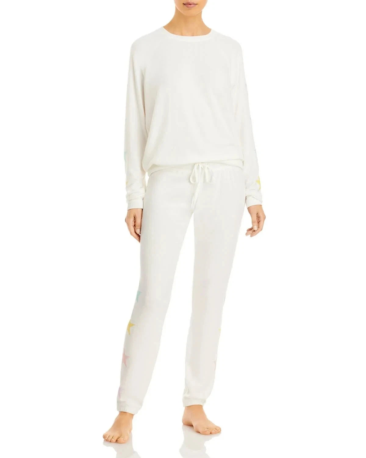 AQUA Women's Pastel Color Stars Pajama Set Size S