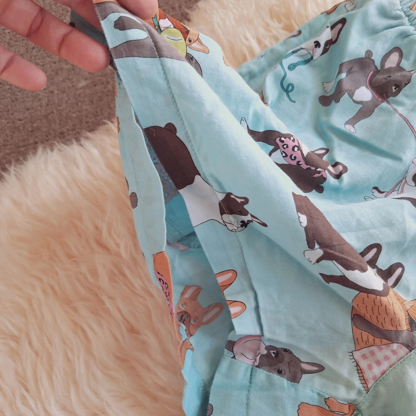 Peter Alexander Pug pyjama top Size S & Bottoms Size XS Set Shorts Dog