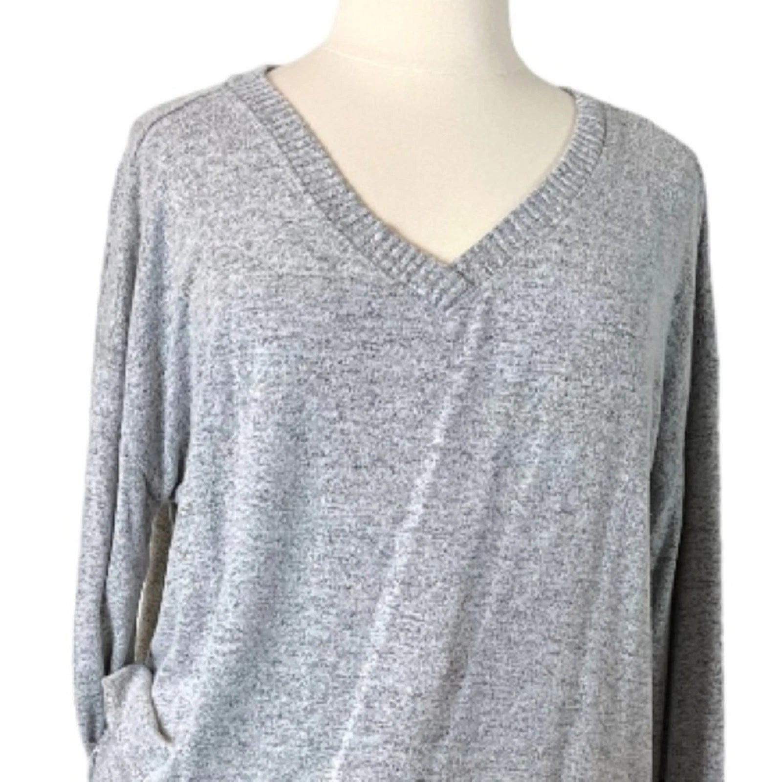 Soma Women’s Lounge Set Brushed Terry Ribbed Wide Leg Pants Gray Size XXL Plus