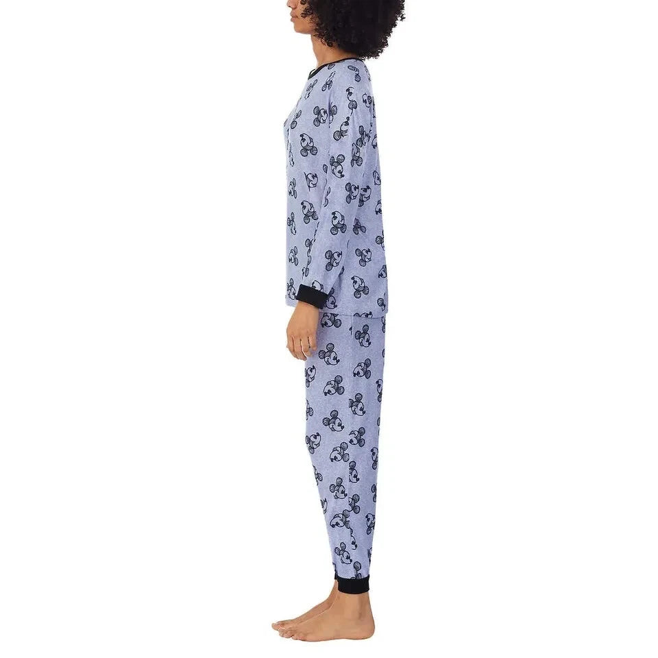 NEW Women's Disney Mickey Mouse 2 Piece Blue Cozy Pajama Set Size XXLarge