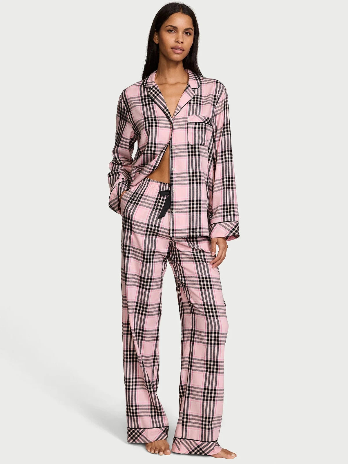 VICTORIA'S SECRET Flannel Long PJ 2-pc Set XS, S, M, L, XL Reg, Long, Short NEW