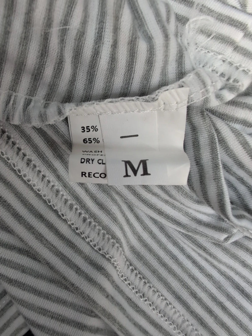 Split Short Pajama Set 2 Piece Women Sleepwear Striped Cotton Loungewear M Gray