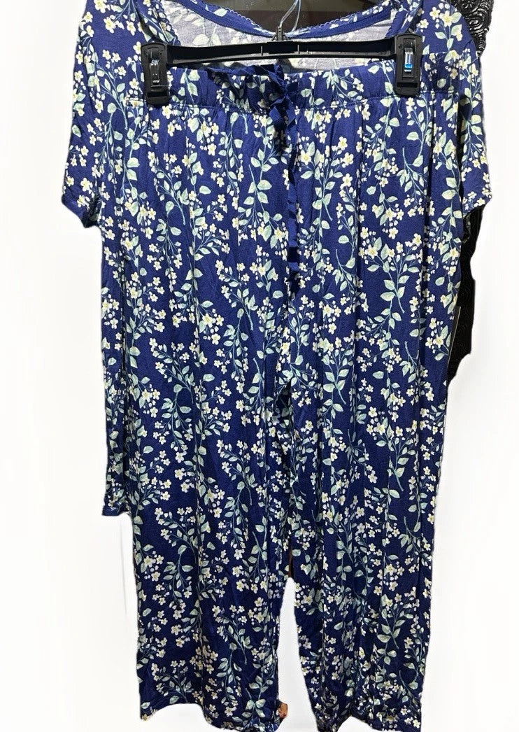 NEW! Women's Croft and Barrow Sleepwear Pajama Set Size Medium Tansy Floral