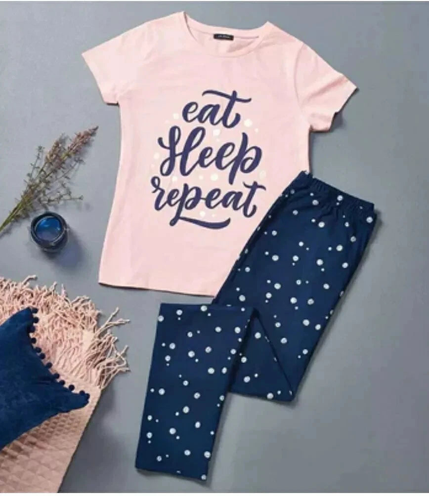 Avon Eat Sleep Repeat Ladies Pj's BNIP