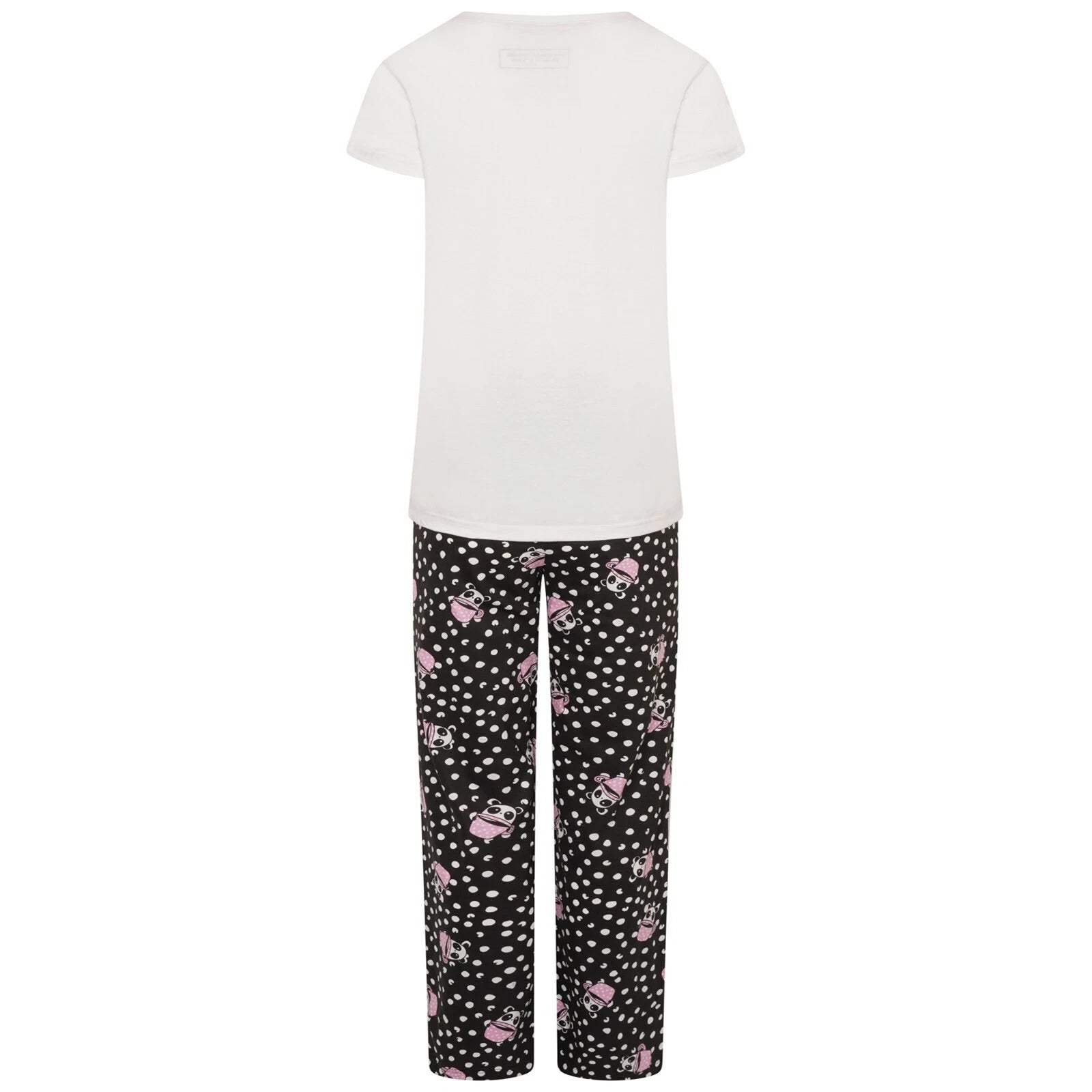 Ladies Ex-Stores Novelty Cute Bear And Panda Print Pyjama Set, Nightwear, PJ's