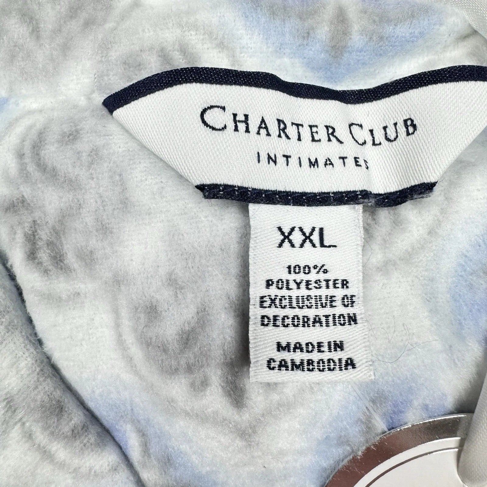 Charter Club Women's 2 Piece Fleece Pajama Set Button Front & Pant XXL $59
