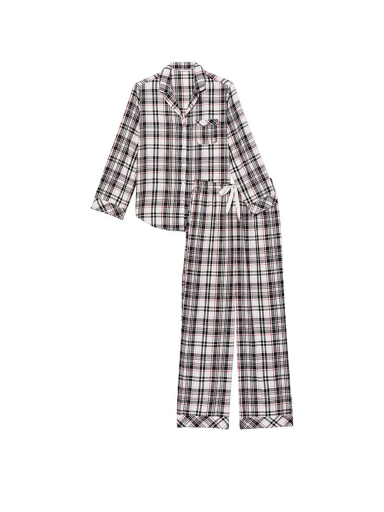 VICTORIA'S SECRET Flannel Long PJ 2-pc Set Many Sizes XS,S,M,L,XL Reg,Long,Short