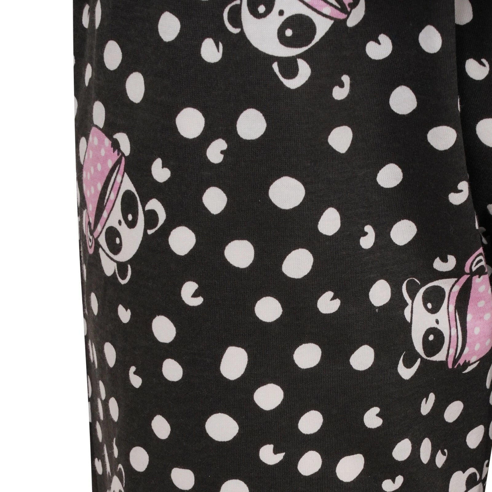 Ladies Ex-Stores Novelty Cute Bear And Panda Print Pyjama Set, Nightwear, PJ's