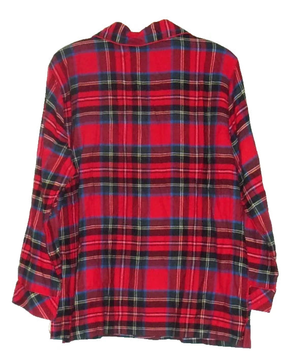 Ralph Lauren Black Label Pajama Set Red Plaid Size Large Soft Cotton Viscose New