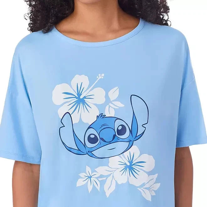 Stitch 2-Piece Short Sleeve and Short Pajama Set Size XL 16-18