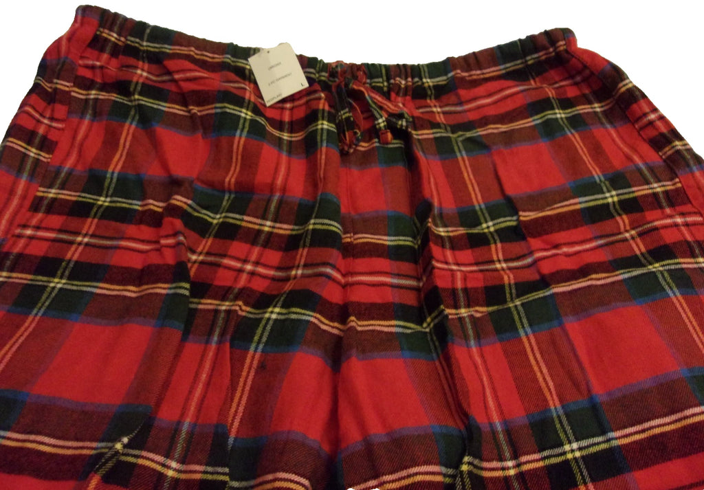 Ralph Lauren Black Label Pajama Set Red Plaid Size Large Soft Cotton Viscose New