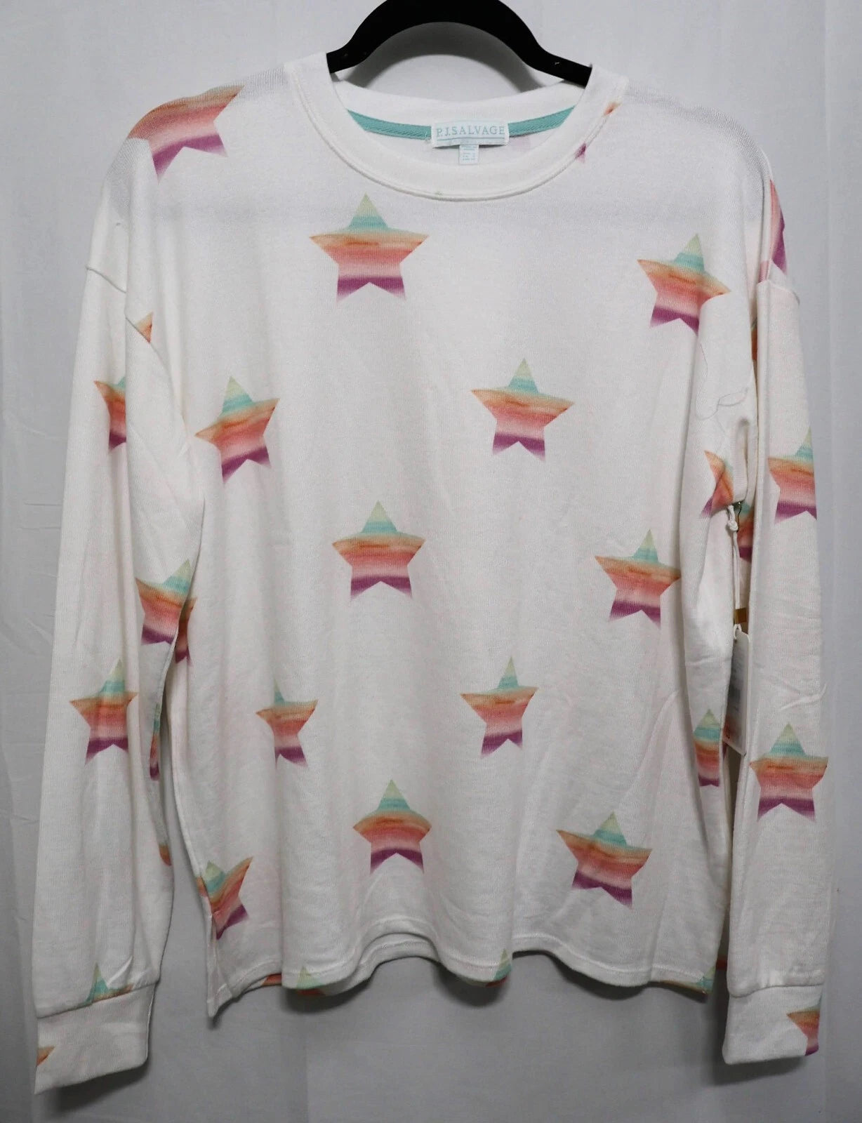 PJ Salvage Soft Pajama Lounge Set, Ivory Stardust, Size SMALL (RESDP/RESDLS)