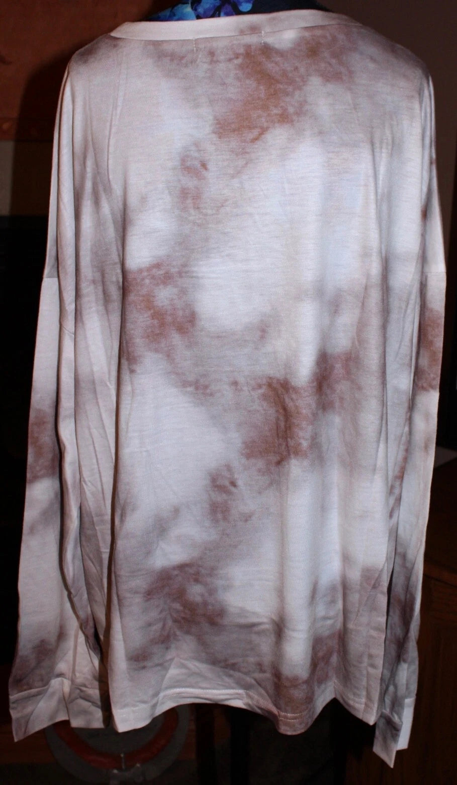 XL NWOT Women's Romantic Hut Salmon Tie Dye Jogger & LS Crew Neck Top Lounge SET